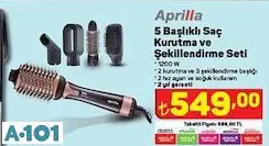 APRİLLA 5 BAŞLIKLI SAÇ KURUTMA VE ŞEKİLLENDİRİCİ SETİ